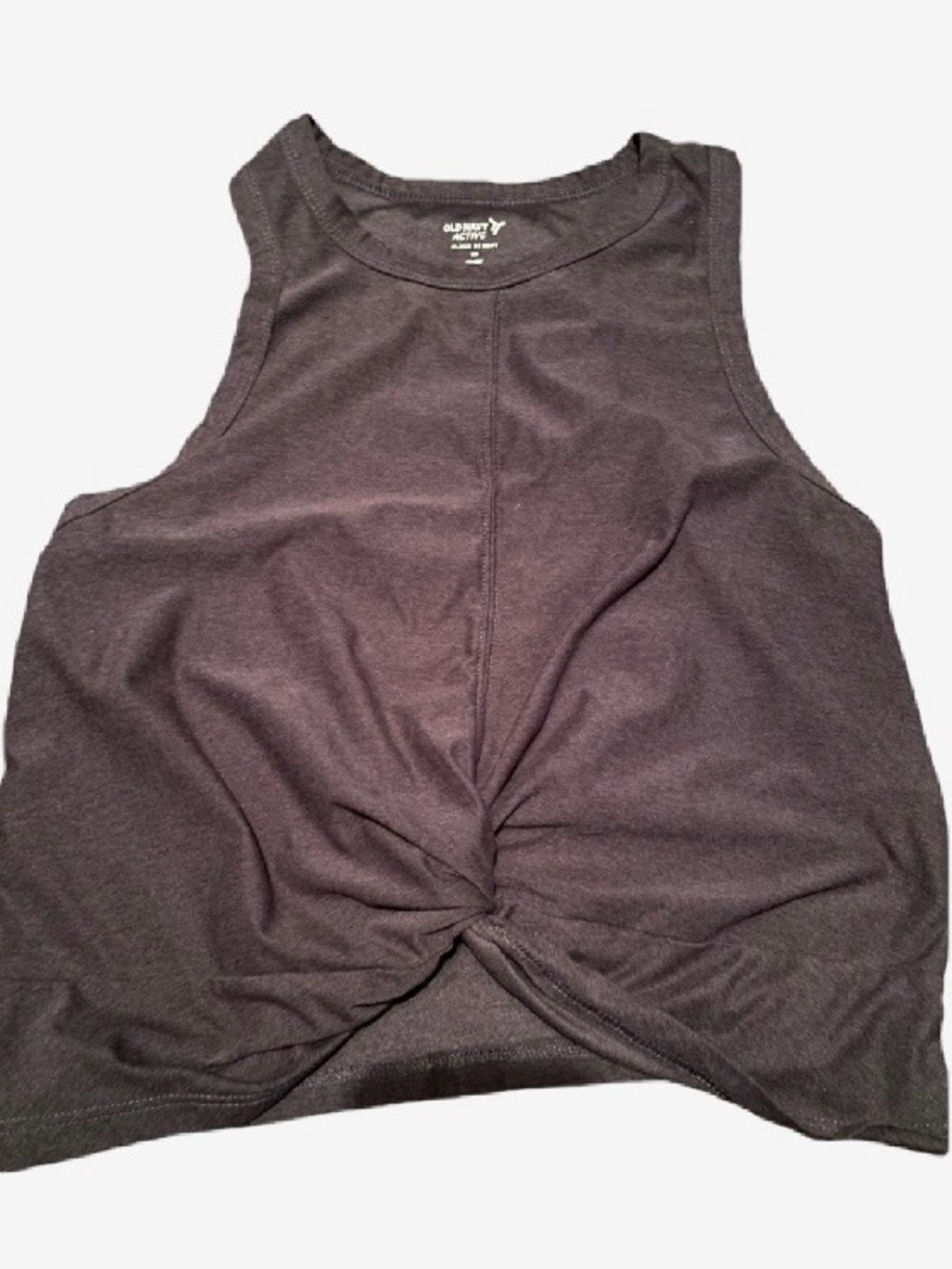 Old Navy grey Twist-Front Crop Tank